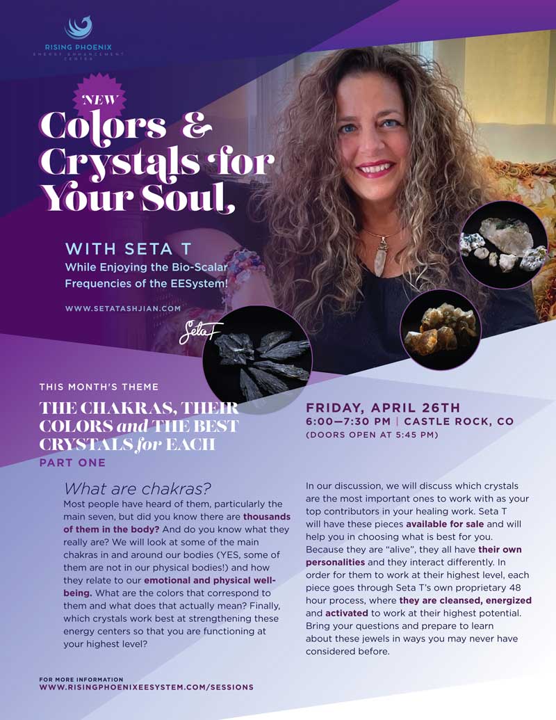 Seta Tashjian - Colors and Crystals for Your Soul Event - April 2024